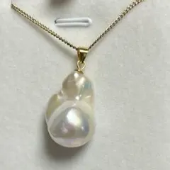 【高品質】オイスターパール　バロックパール　ペンダントトップ　淡水真珠　バチカン