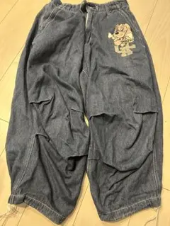 **̈様 ガルフィー デニム ワイドパンツ Lのサムネイル