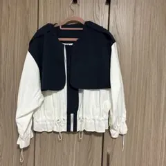 セレクトショップ　バイカラー ノーカラージャケット　ジャンパー