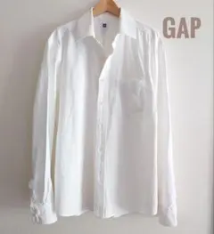 GAP ギャップ　コットンリネン 長袖シャツ　白系 メンズ Mサイズ　古着
