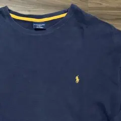 ラルフローレン 長袖シャツ ロンT 刺繍ロゴ ポニー ネイビー サーマル生地