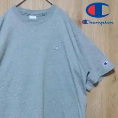 チャンピオン Champion Tシャツ ワンポイント 刺繍ロゴ グレー