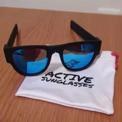 新品未使用 ACTIVE サングラス ブラック 収納袋付き ランニング フェス