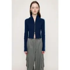 SLY KNIT TRACK BLOCKING トップス NVY