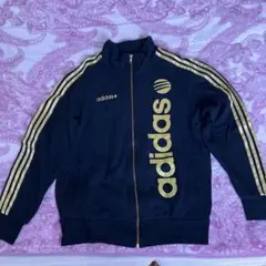 adidas メンズフルジップジャケット　黒・金