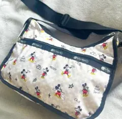 【美品】ディズニー 100周年 レスポートサック ショルダーバッグ ミッキー