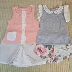 【4点セット】95m★タンクトップ×2点＆スカート＆ショートパンツ★まとめ売り★