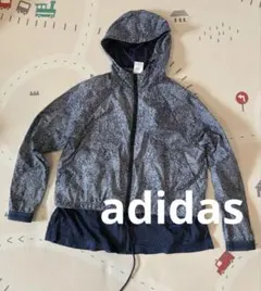 adidas ウィンドブレーカー Mサイズ ネイビー 総柄のサムネイル