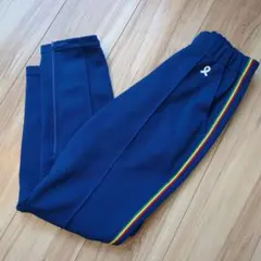 子供服　キッズ　ジュニア　レディース　ボトム　ジャージ　長ズボン　ネイビー S