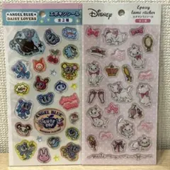ディズニー マリーキャット エンジェルブルー　エポキシステッカー 2枚セット