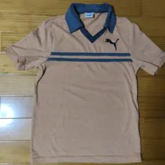 PUMA ポロシャツ オレンジ グレー バイカラー