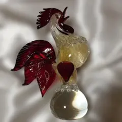 ハ*ピ様 ベネチアンガラス ムラーノガラス 酉年 金彩 オブジェ イタリア ハ*ピ様 ベネチアンガラス ムラーノガラス 酉年 金彩 オブジェ