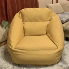 イエロー ビーンバッグソファ