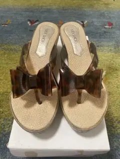 MIX SHOES べっ甲柄リボン サンダルのサムネイル