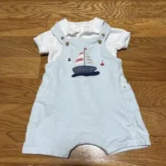 NEXT 60〜70 半袖ロンパース　オーバーオール　2点セット　男の子
