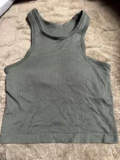 Lululemon オリーブグリーン クロップドタンクトップ size 4