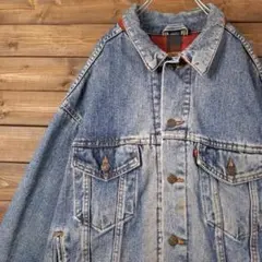 90s USA製 リーバイス 70417 ネルライナー デニムジャケット M