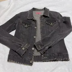 【美品】 ジージャン　 Gジャン レディース ブラック　サイズM 古着風　可愛い