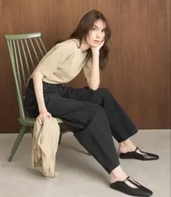 MilaOwenウエストゴムカーヴィデニム【ウォッシャブル】サイズ0 ブラック