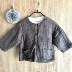 韓国子供服　ジャケット　羽織り　グレー　110cm 上着　ジャンパー　ブルゾン