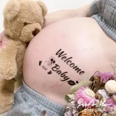 マタニティフォト　マタニティペイントシール　ベリーペイント☆練習シート付き