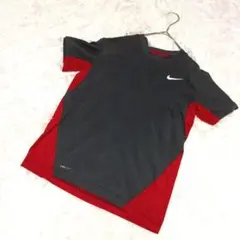 Nike DRI-FIT レディースM 半袖アンダーシャツ グレー/レッド
