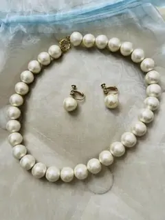 コットンパール　ネックレス•イヤリングセット