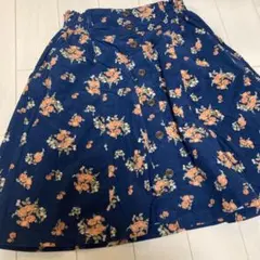 花柄スカート コーデュロイ風 秋冬服 OLIVE des OLIVE