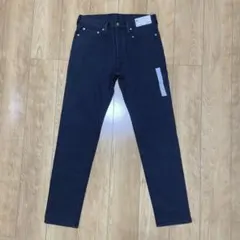 GU 裏フリース ストレッチ スリムジーンズ ブラック 32 81㎝ 裏起毛