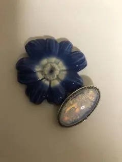 古い帯留め二点