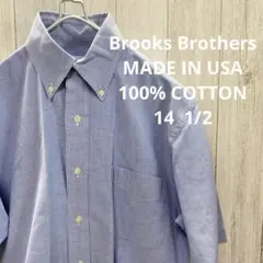 【USA製】ブルックスブラザーズ オックスフォードシャツ ボタンダウン半袖シャツ