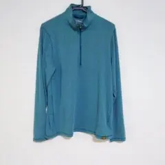 L.L.Bean ハーフジップ カットソー M ブルー リヨセル混 ストレッチのサムネイル