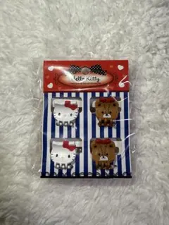 【新品未使用】サンリオ ハローキティ ミニヘアクリップ4個セット