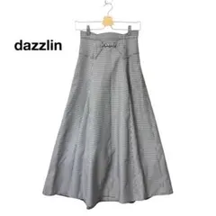 美品 ダズリン ビットコルセットボリュームスカート チェック リボン フレア