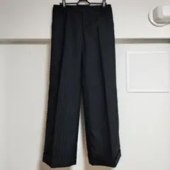 ストライプワイドパンツ（ブラック）