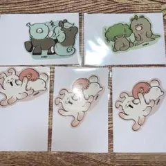 ゆ菓子 ステッカー 5枚 うさたこ うまのおとしご くまき 新品