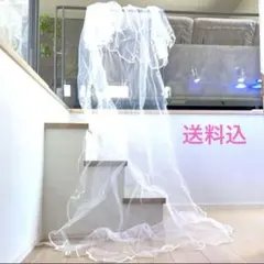 大特価 美品 サザンクロス 小花刺繍付きロングウェディングベール　グローブ付き