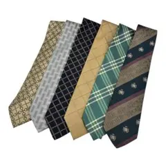 ⭐️380-ネクタイ　スーツ小物　メンズ　様々なブランド　6点セット