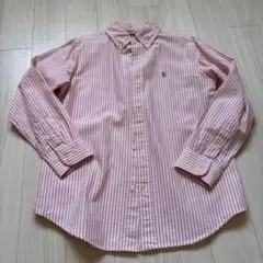 Ralph Lauren ピンクストライプシャツ 130