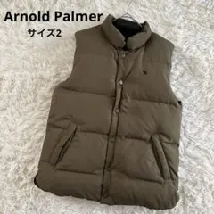 アーノルドパーマー　リバーシブル ダウンベスト ブラック/カーキ　サイズ2