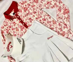 ゴルフ　ウェア　花柄　キャロウェイ　ホワイト　レディース