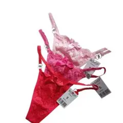 Tバックショーツ　3枚セット Sサイズ ピンク 赤ベビーピンク新品未使用