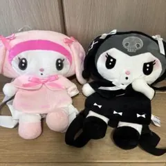 月夜のメロクロぬいぐるみリュック　マイメロディ♡クロミ　ぬいぐるみ　リュック