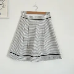 スープ　フレアスカート　ボーダー　キレイめ　オフィス　フォーマル　膝丈のサムネイル