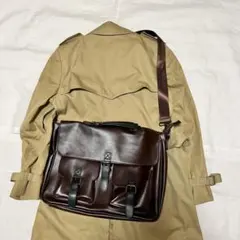 美品 3way サッチェルバッグ ショルダーバッグ 茶 英国風 シティボーイ