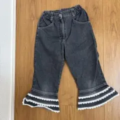 ト*定様 メゾピアノ デニムパンツ 黒 130