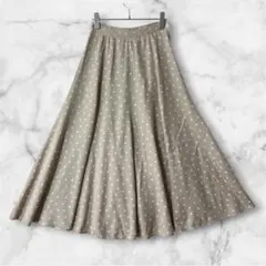 Lizsport/水玉模様 ロングフレアスカート