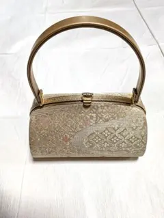 ゴールド 花柄 和装用バッグ