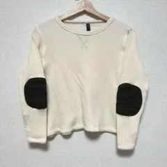 ノーザントラック　アイボリー ワッフル編みニット 長袖