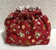 NO230＊お弁当袋　巾着袋　犬柄